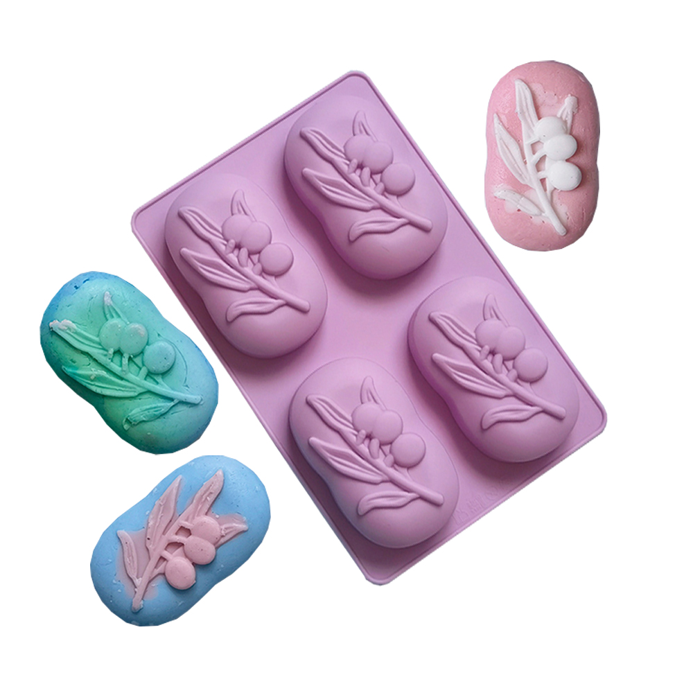 Soap Making Instructions - Cetakan sabun silikon pohon zaitun Oval