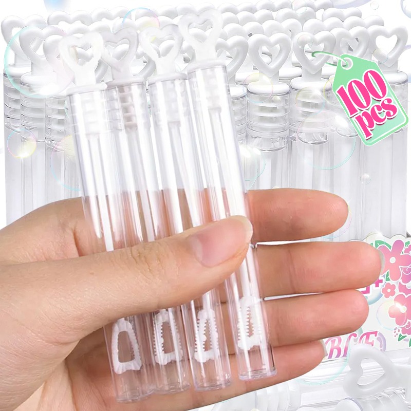 Soap Making Jar - 100/10PCS Botol Sabun Gelembung Bentuk Hati