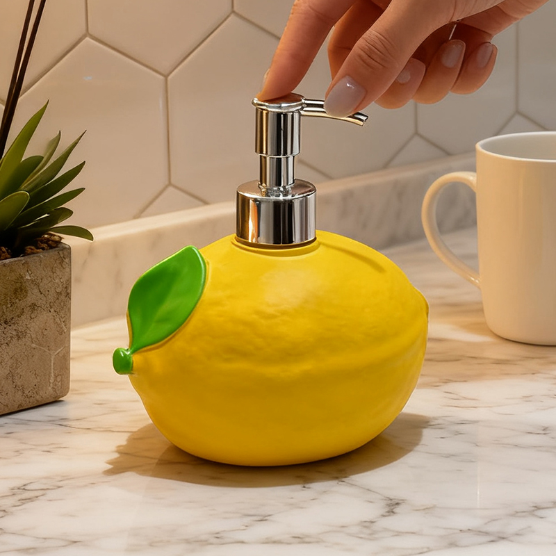 Soap Making Jar - Dispenser Sabun Resin Bentuk Lemon yang