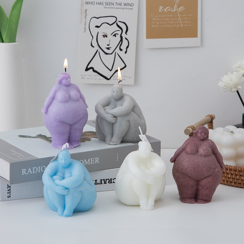 Soap Making At Home - Cetakan Silikon Lilin Potret Wanita/Pria Gemuk
