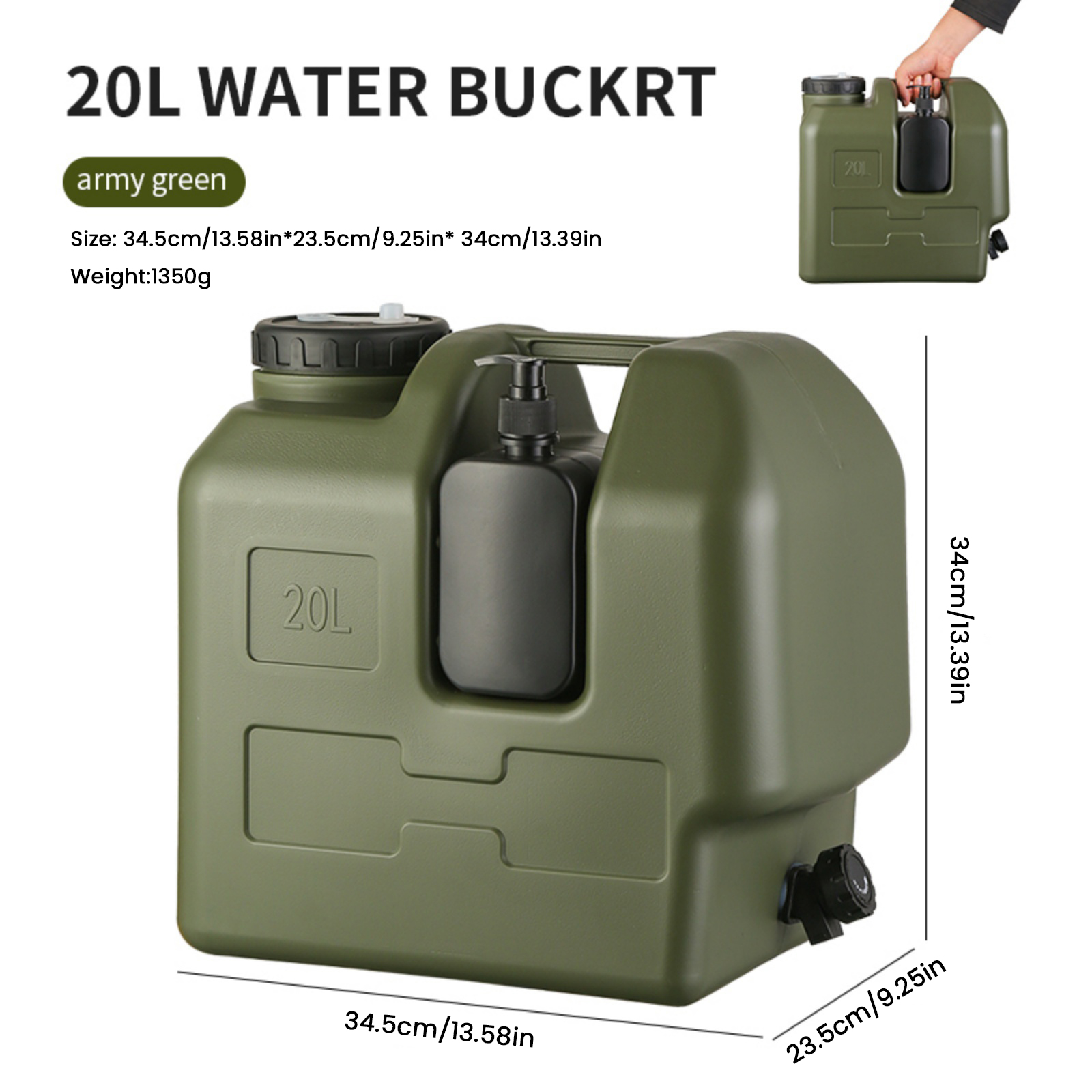 15/20L Wadah Air Camping Besar - Soap Making Jar ulasan dan harga
