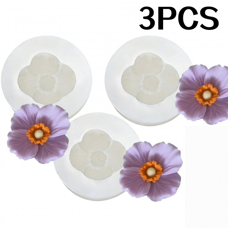 Cetakan silikon 3Flower, Lilin - Soap Making Liquid ulasan dan harga