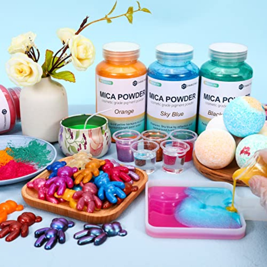 Bubuk Mika, 200g/7.05oz Botol  - Soap Making Jar ulasan dan harga